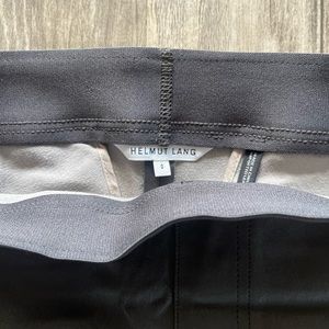 Helmut Lang Lamb Leather Straight Leg Pants.Color Dark Gray. Mid-Rise.Fit Small.